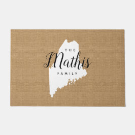 Maine Familie Monogram Staat Doormat Deurmat