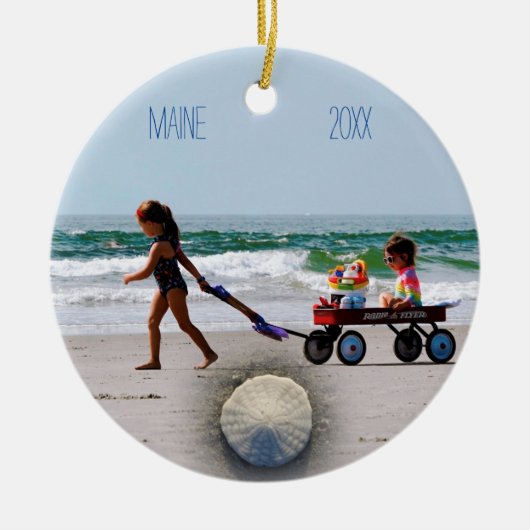 Maine Family Foto Keramisch Ornament (Voorkant)