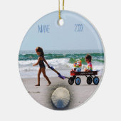 Maine Family Foto Keramisch Ornament (Links)