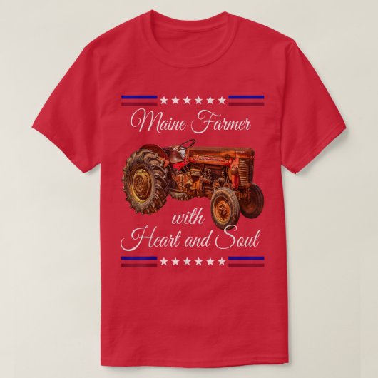Maine Farmer Retro T-shirt (Design voorkant)
