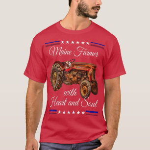 Maine Farmer Retro T-shirt