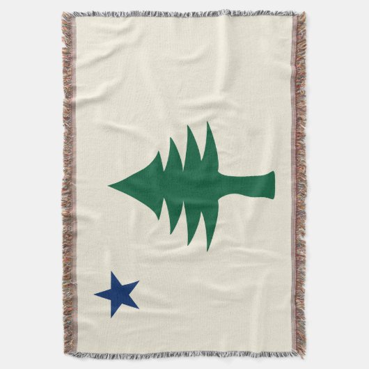 Maine Flag 1901 Deken (Voorkant Verticaal)