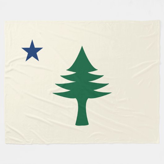 Maine Flag 1901 Fleece Deken (Voorkant (Horizontaal))