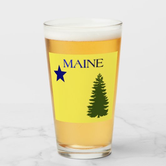 Maine flag (1901) glas (Voorkant gevuld)