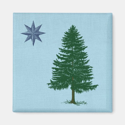 Maine Flag 1901 Magneet (Voorkant)