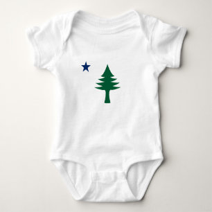 Maine Flag 1901 Romper