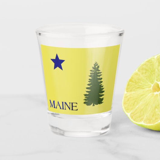 Maine flag (1901) shot glas (Voorkant)