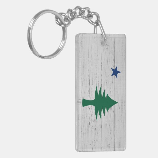 Maine Flag 1901 Sleutelhanger (Voorkant Links)