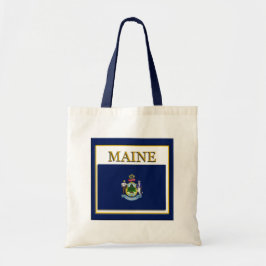 Maine Flag Design Budget Canvas tas