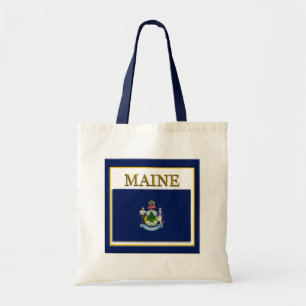Maine Flag Design Budget Canvas tas