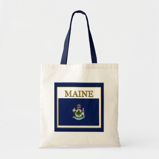 Maine Flag Design Budget Canvas tas (Voorkant)
