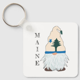Maine Flag Gnome Pet Sleutelhanger