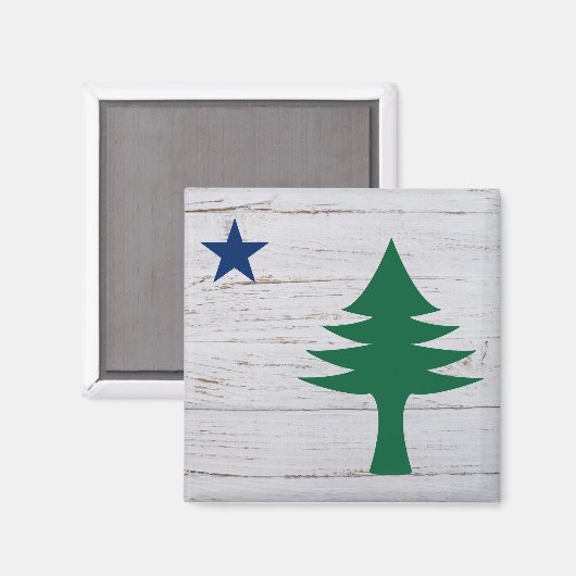 Maine Flag Magnet 1901 (Voorkant / Achterkant)