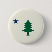 Maine Flag Pin 1901 Ronde Button 5,7 Cm (Voorkant)