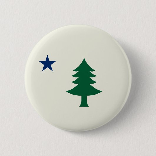 Maine Flag Pin 1901 Ronde Button 5,7 Cm (Voorkant)