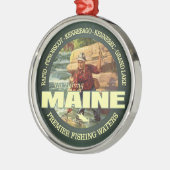 Maine Fly Fishing Metalen Ornament (Links)