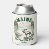 Maine Forest River Wildlife Scene Blikjeskoeler (Blikje Voorkant)