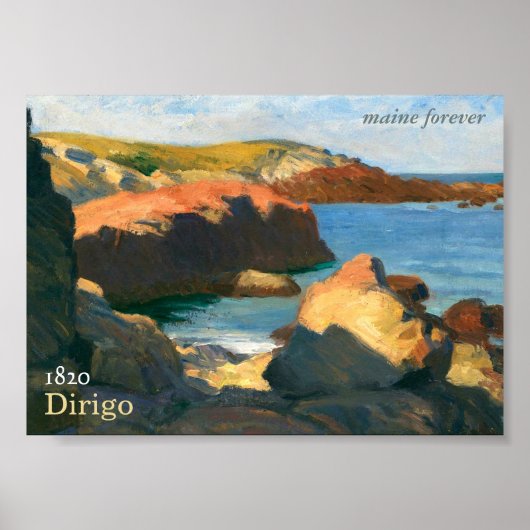 Maine Forever Bicentennial Stamp Art Poster (Voorkant)