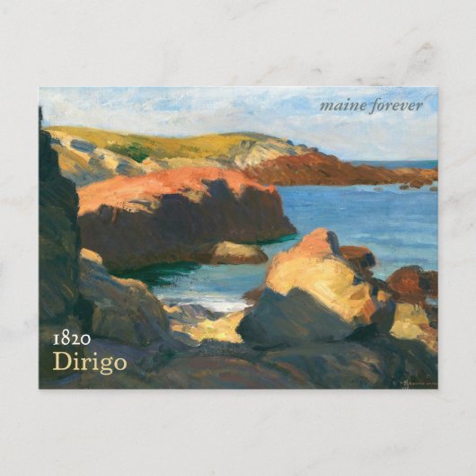 Maine Forever Briefkaart bicentennial Stamp (platt (Voorkant)