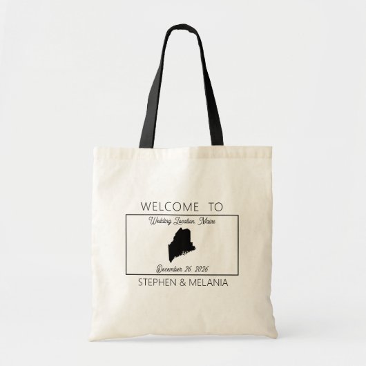 Maine gasten welkom bruiloft tote bag (Voorkant)