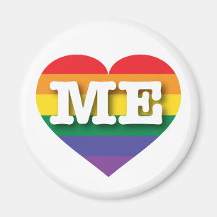 Maine Gay Pride Rainbow Heart - Big Love Magneet