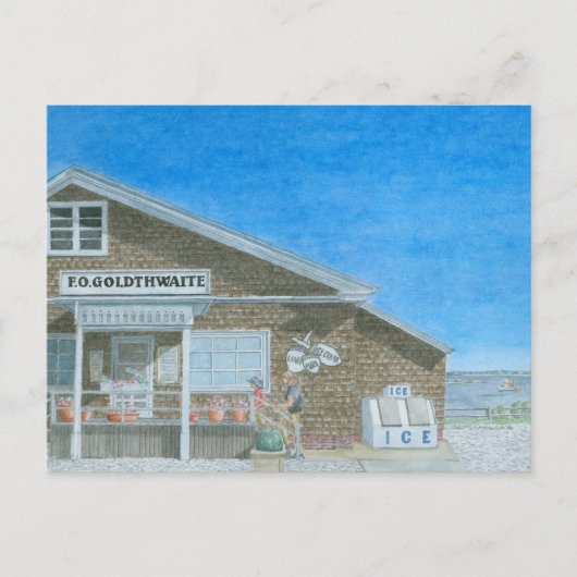 Maine General Store Aquarel Briefkaart (Voorkant)