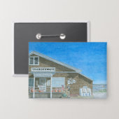 Maine General Store Aquarel Button (Voorkant / Achterkant)