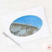 Maine General Store Aquarel Ovale Sticker (Envelop)