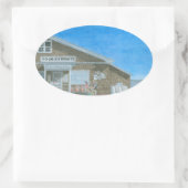 Maine General Store Aquarel Ovale Sticker (Tas)
