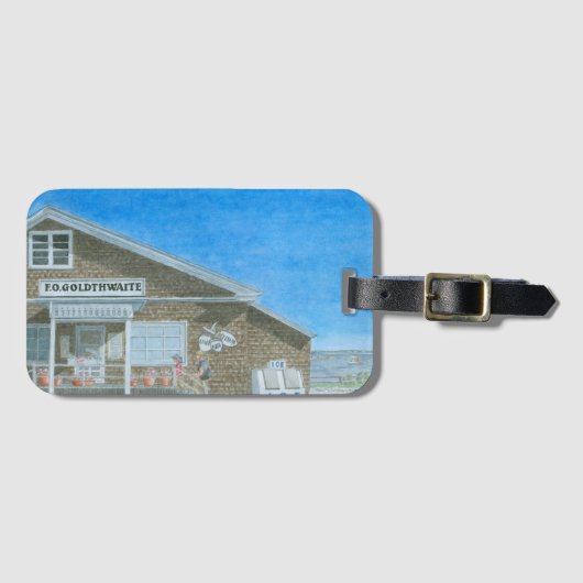 Maine General Store Watercolor Bagagelabel (Voorkant (horizontaal))