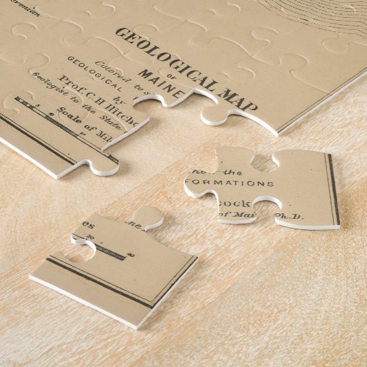  Maine Geology Map (1894) Legpuzzel (Zijkant)