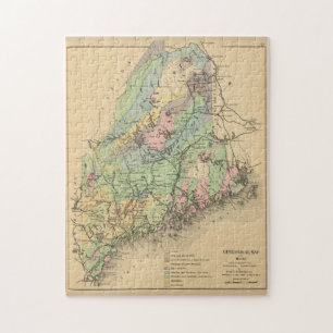 Maine Geology Map (1894) Legpuzzel