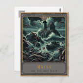 Maine | Gotische kunst Briefkaart (Voorkant / Achterkant)