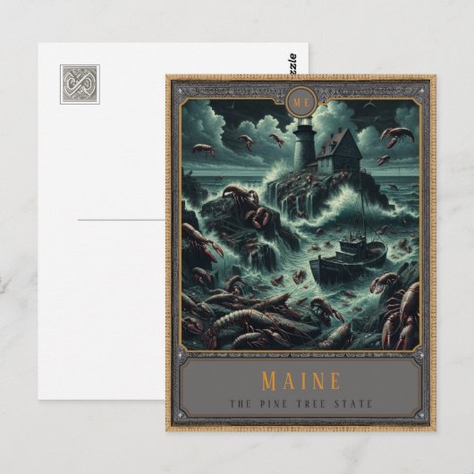 Maine | Gotische kunst Briefkaart (Voorkant / Achterkant)