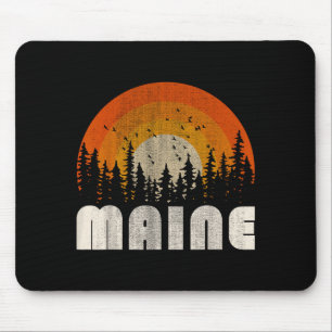 Maine - grappige natuur vintage wandelen 60s 70s 8 muismat