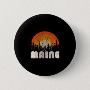 Maine - grappige natuur vintage wandelen 60s 70s 8 ronde button 5,7 cm
