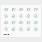 Maine Green Round Rubber Stamp Mainer Ronde Sticker (Vel)