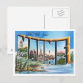 Maine Greetings uit de VS Briefkaart (Voorkant / Achterkant)