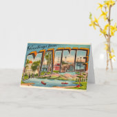 Maine Groet Kaart (Gele Bloem)