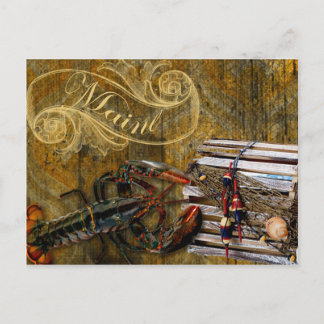 Maine grunge lobster briefkaart
