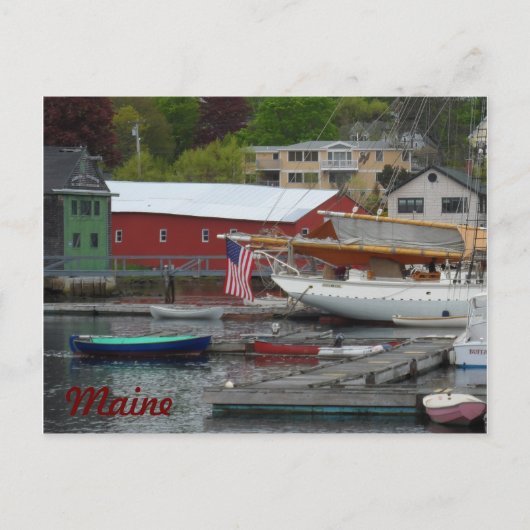 Maine Harbour Briefkaart (Voorkant)