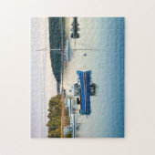 Maine harbour tegen zonsondergang legpuzzel (Verticaal)