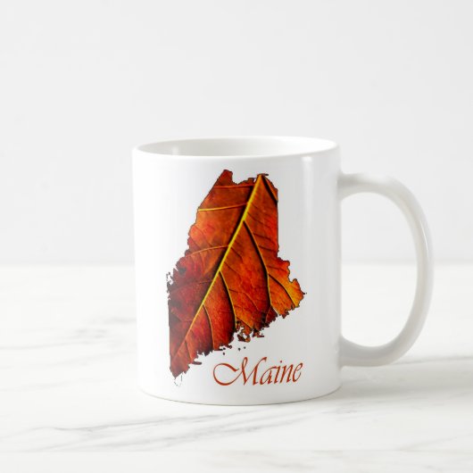 Maine Herfst Foliage Foto Gift Mok herfst Leaf (Rechts)