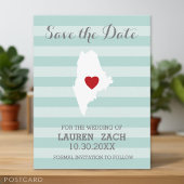 Maine Home City Weddenschap Save the Date Aankondigingskaart