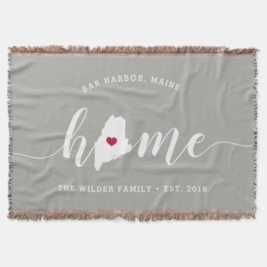 Maine Home State Gepersonaliseerd Deken (Voorkant)