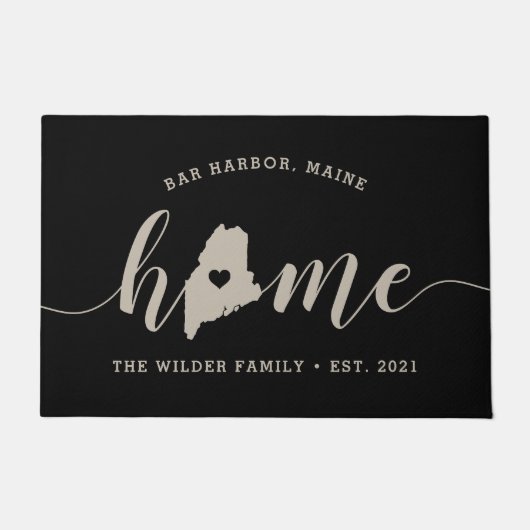 Maine Home State Gepersonaliseerd Deurmat (Voorkant)