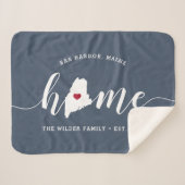 Maine Home State Gepersonaliseerd Sherpa Deken (Voorkant (horizontaal))