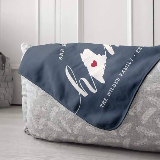 Maine Home State Gepersonaliseerd Sherpa Deken