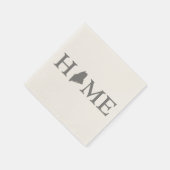 Maine Home State Grijs Word Art Paper Party Servetten (Hoek)