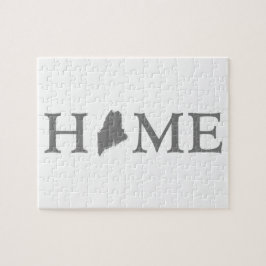 Maine Home State Shaped Letter Gray Word Art Legpuzzel